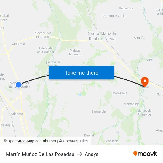 Martín Muñoz De Las Posadas to Anaya map