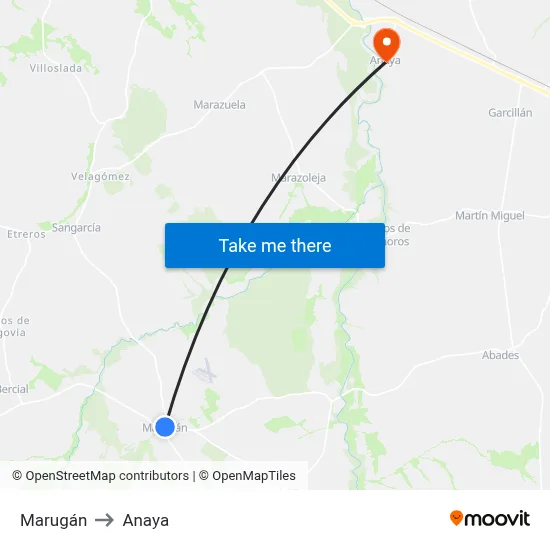 Marugán to Anaya map