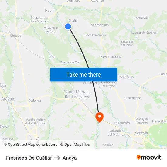 Fresneda De Cuéllar to Anaya map