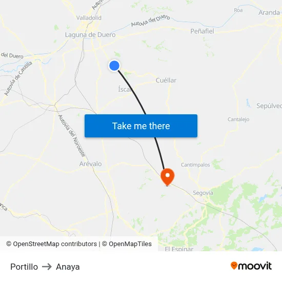 Portillo to Anaya map