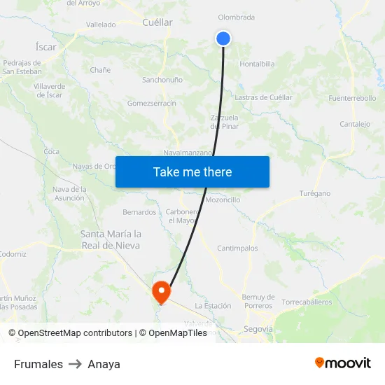 Frumales to Anaya map