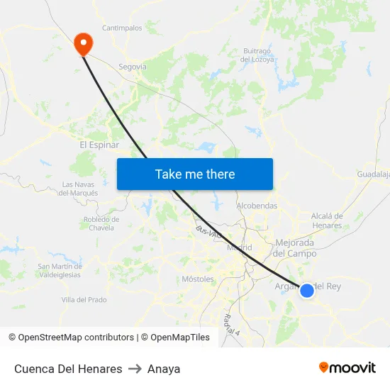 Cuenca Del Henares to Anaya map