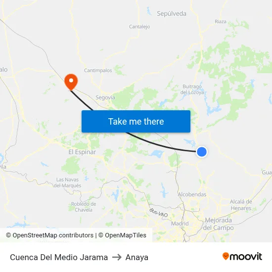 Cuenca Del Medio Jarama to Anaya map