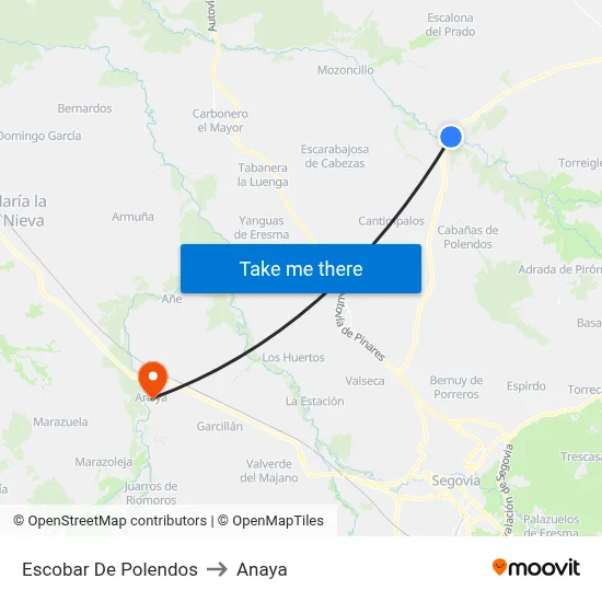 Escobar De Polendos to Anaya map