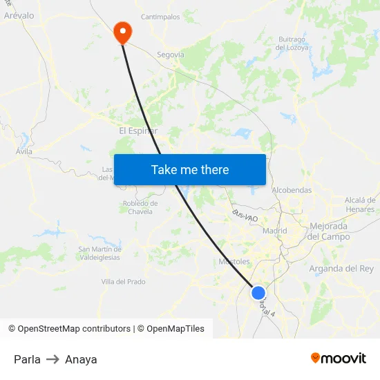 Parla to Anaya map