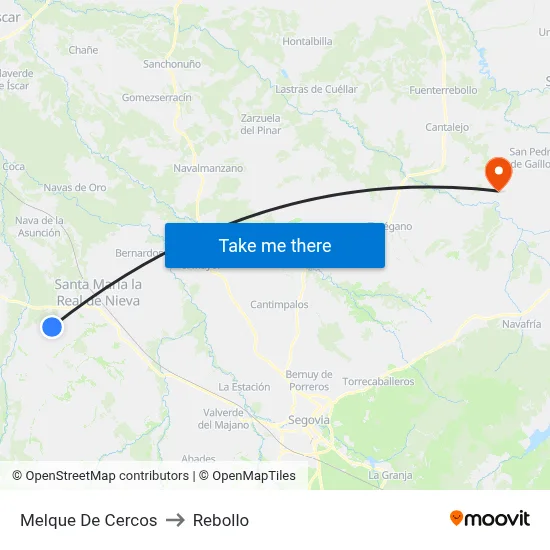 Melque De Cercos to Rebollo map