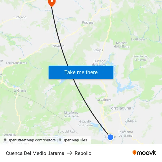 Cuenca Del Medio Jarama to Rebollo map