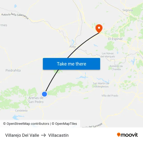 Villarejo Del Valle to Villacastín map