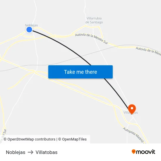 Noblejas to Villatobas map