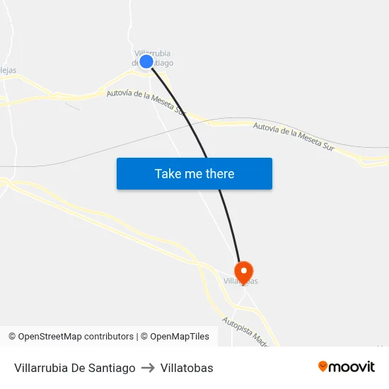 Villarrubia De Santiago to Villatobas map