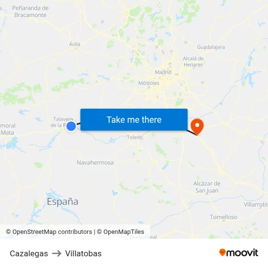 Cazalegas to Villatobas map