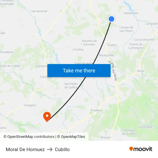 Moral De Hornuez to Cubillo map