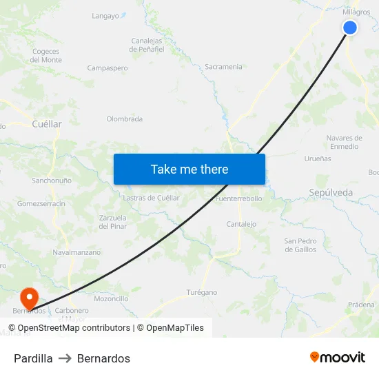 Pardilla to Bernardos map