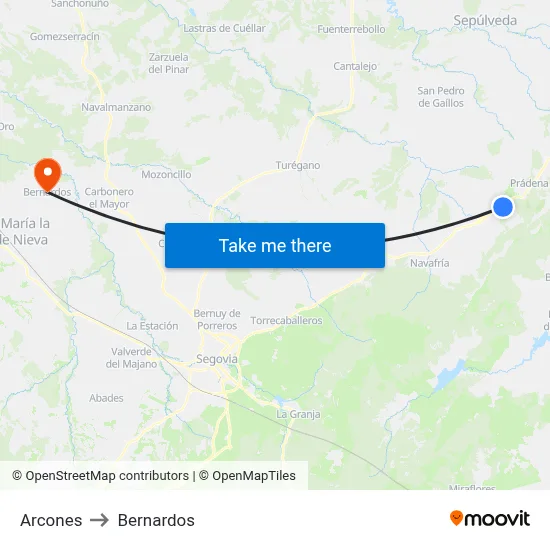Arcones to Bernardos map