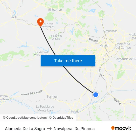 Alameda De La Sagra to Navalperal De Pinares map