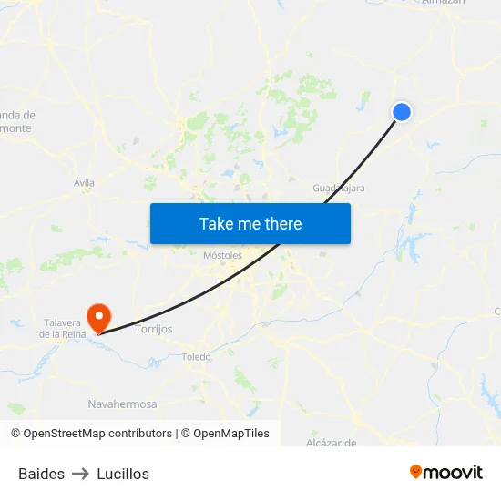 Baides to Lucillos map
