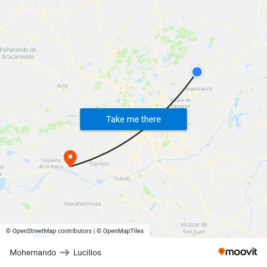 Mohernando to Lucillos map