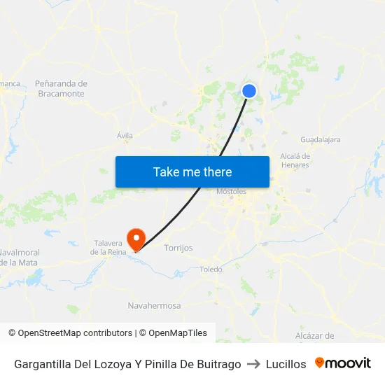 Gargantilla Del Lozoya Y Pinilla De Buitrago to Lucillos map