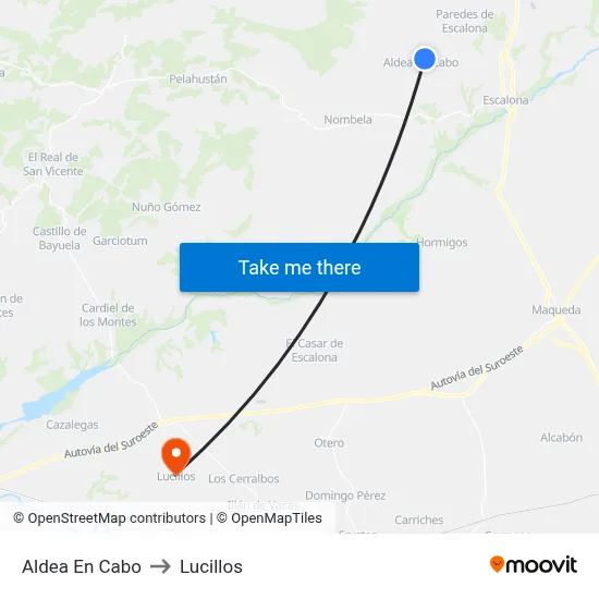 Aldea En Cabo to Lucillos map