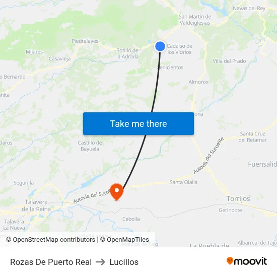 Rozas De Puerto Real to Lucillos map