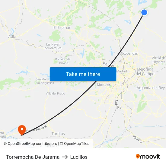 Torremocha De Jarama to Lucillos map
