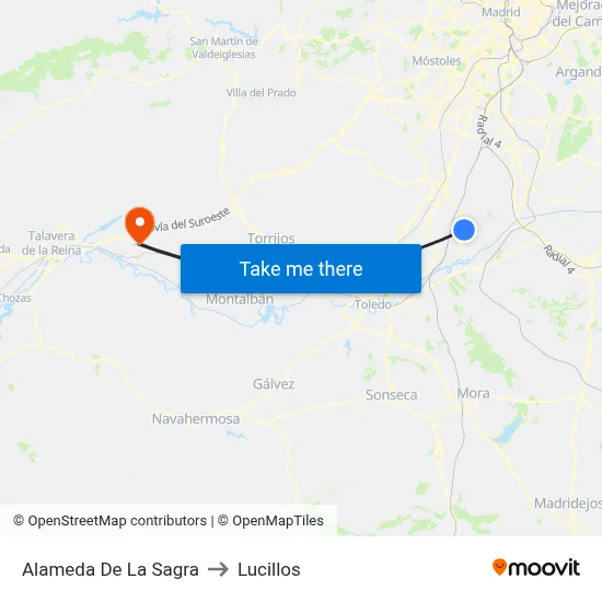 Alameda De La Sagra to Lucillos map