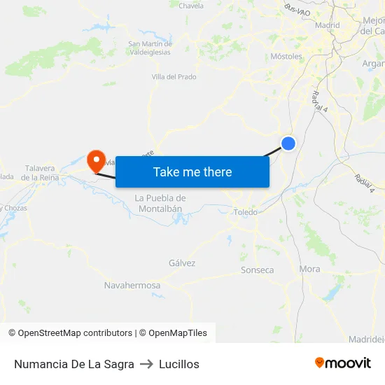 Numancia De La Sagra to Lucillos map