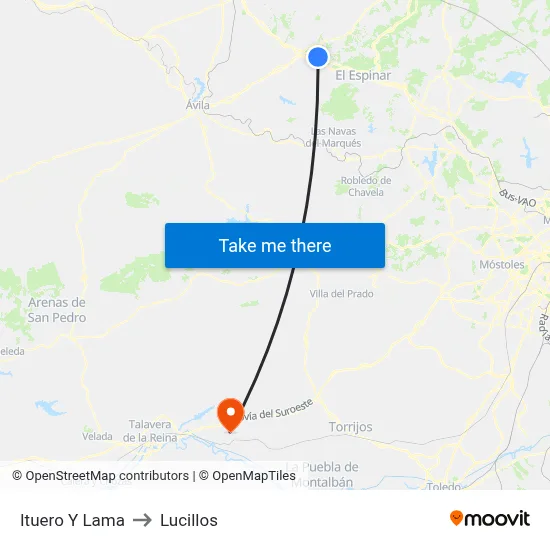 Ituero Y Lama to Lucillos map