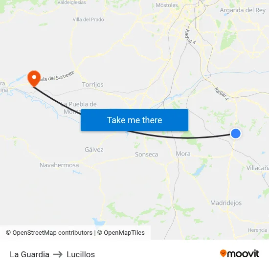 La Guardia to Lucillos map