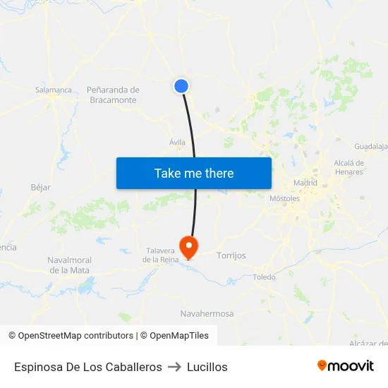 Espinosa De Los Caballeros to Lucillos map