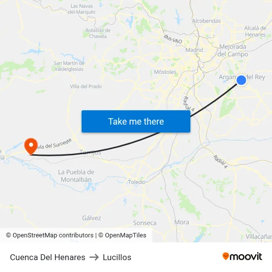 Cuenca Del Henares to Lucillos map