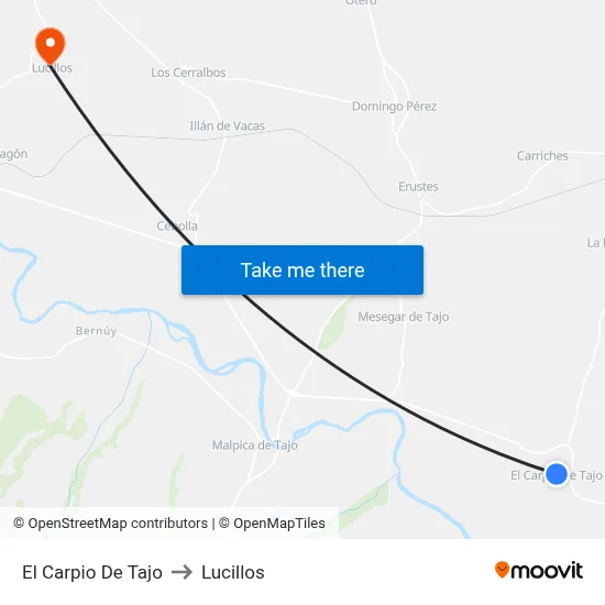 El Carpio De Tajo to Lucillos map