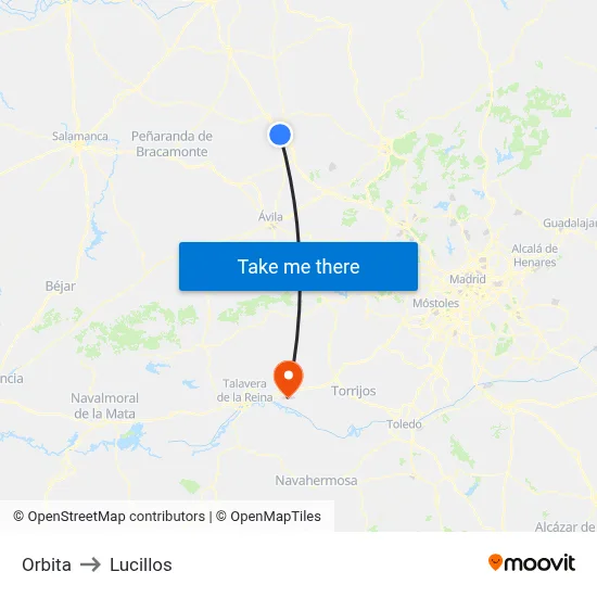 Orbita to Lucillos map