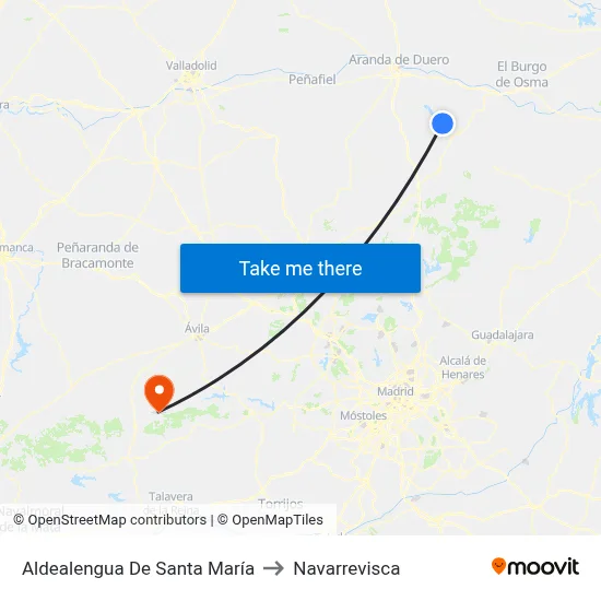Aldealengua De Santa María to Navarrevisca map