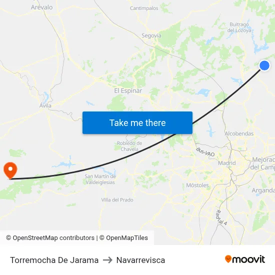 Torremocha De Jarama to Navarrevisca map