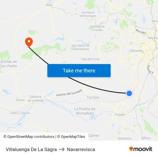 Villaluenga De La Sagra to Navarrevisca map