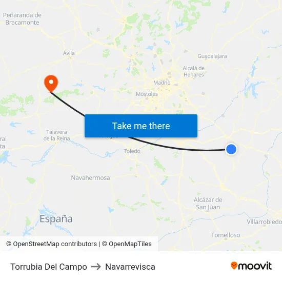 Torrubia Del Campo to Navarrevisca map