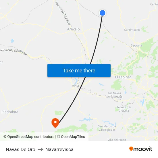 Navas De Oro to Navarrevisca map