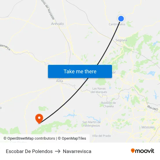Escobar De Polendos to Navarrevisca map