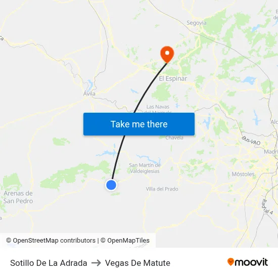 Sotillo De La Adrada to Vegas De Matute map