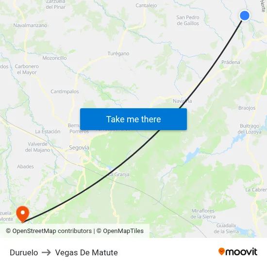 Duruelo to Vegas De Matute map