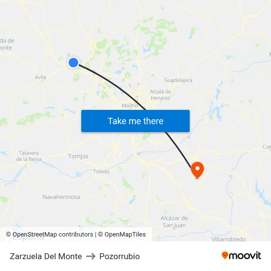 Zarzuela Del Monte to Pozorrubio map