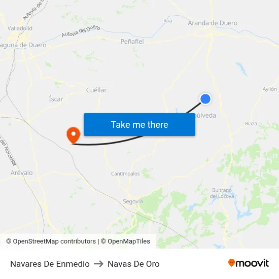 Navares De Enmedio to Navas De Oro map
