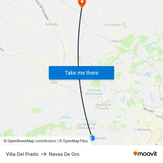 Villa Del Prado to Navas De Oro map