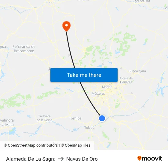Alameda De La Sagra to Navas De Oro map