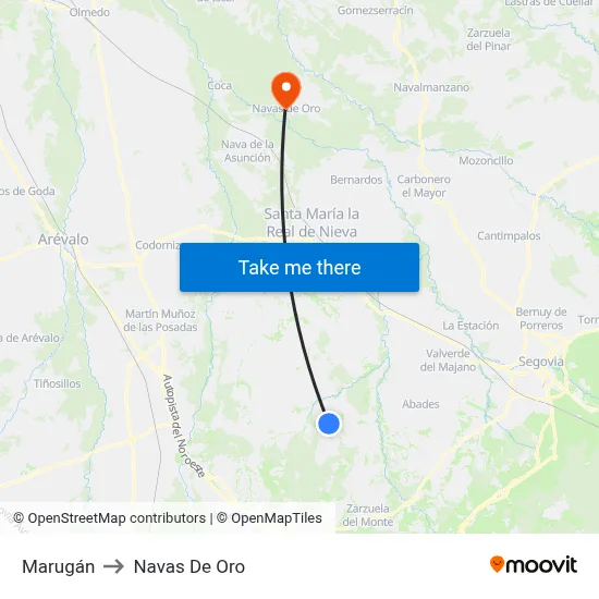 Marugán to Navas De Oro map