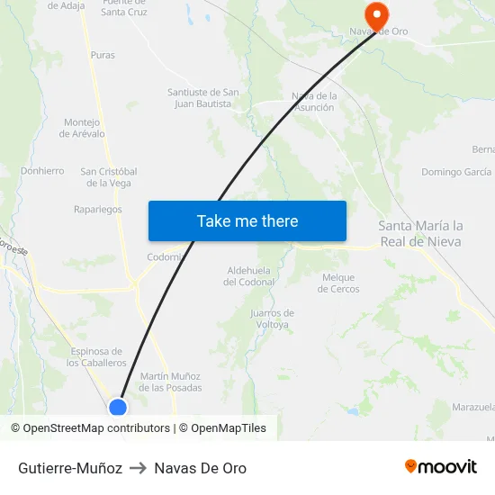 Gutierre-Muñoz to Navas De Oro map