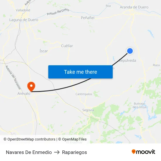 Navares De Enmedio to Rapariegos map