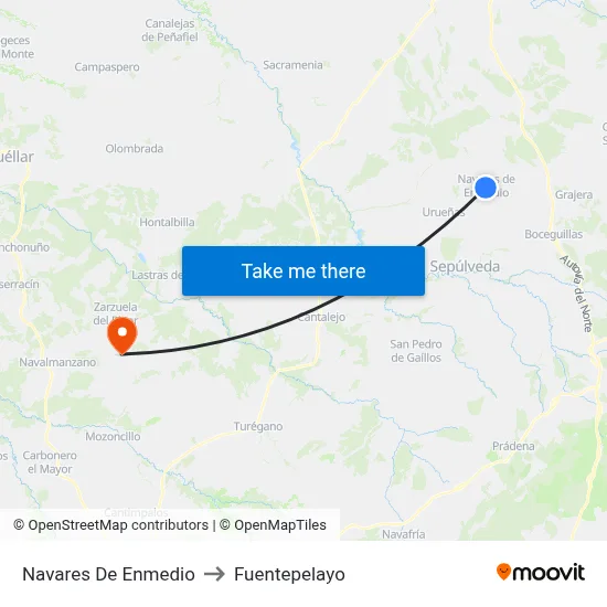 Navares De Enmedio to Fuentepelayo map