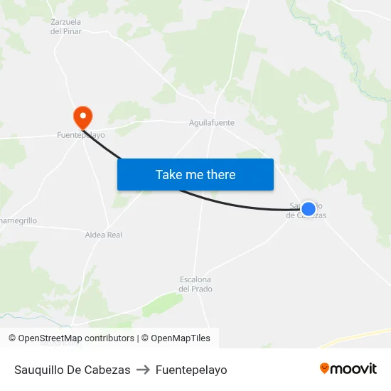 Sauquillo De Cabezas to Fuentepelayo map